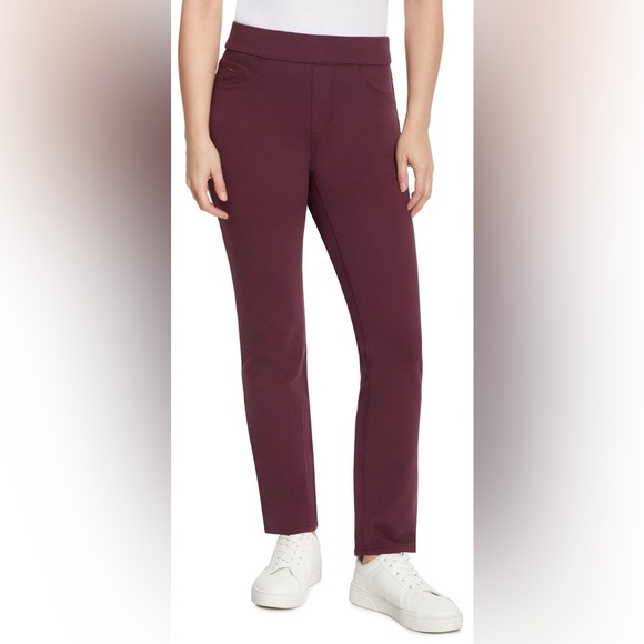 NWT Nine West Mid Rise Heidi Pull On Pant Casual Work Wear Office Straight Leg - Picture 2 of 14